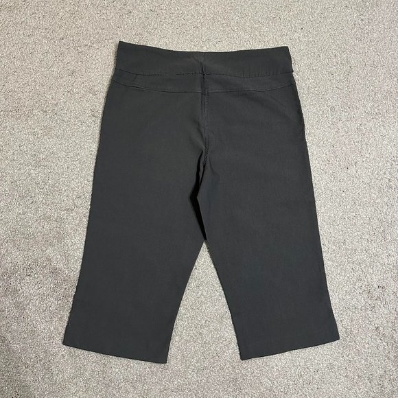 Reitmans Size 13 Dark Olive Grey Gray Dress Short Capri Pants - Picture 3 of 7